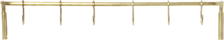 Kitchen Rod incl. 6 hooks - Brass