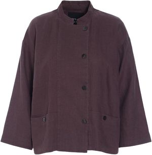 Lazy linen jakke med krave