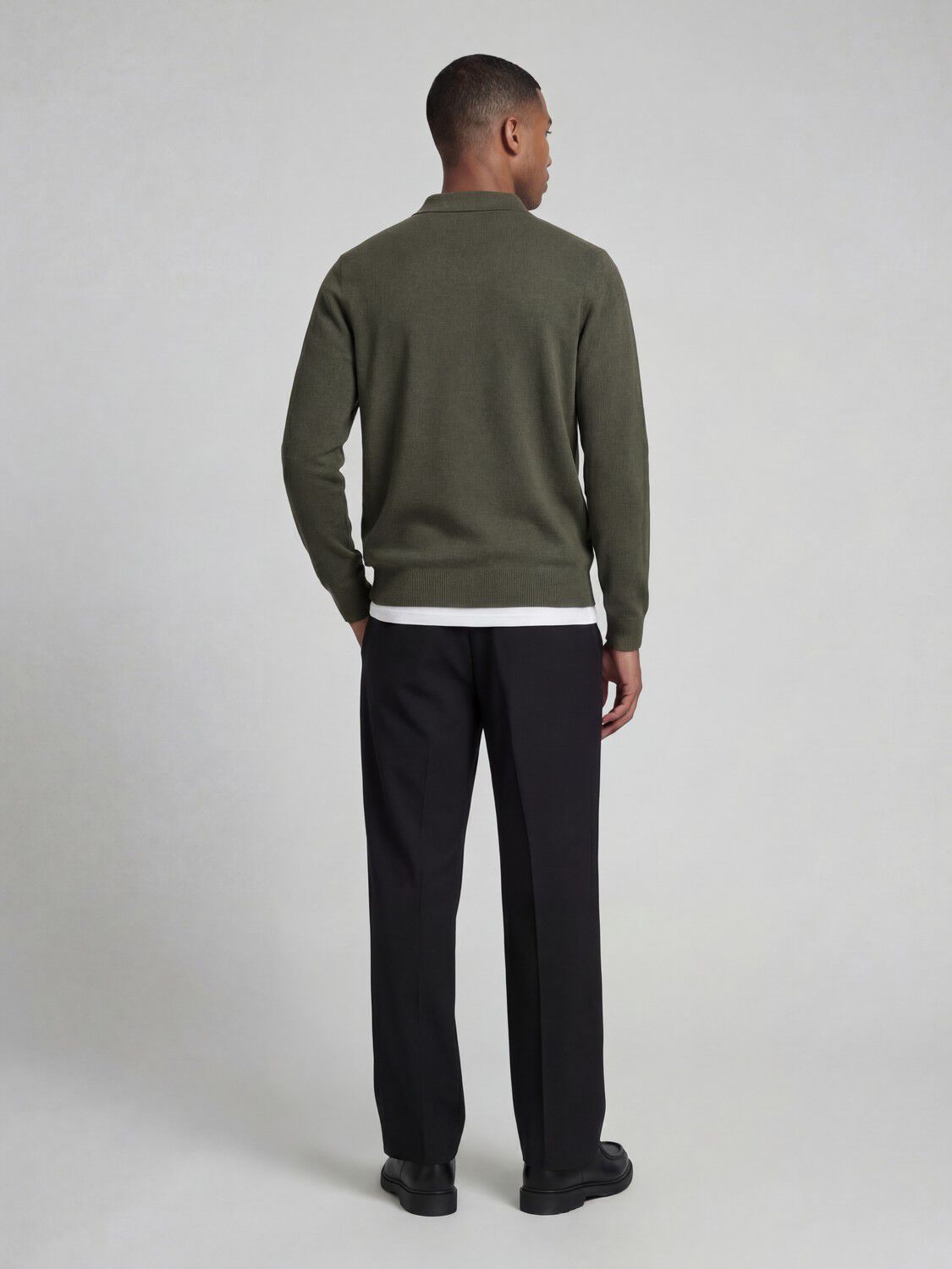 JREBCALLUM KNIT POLO NECK LS