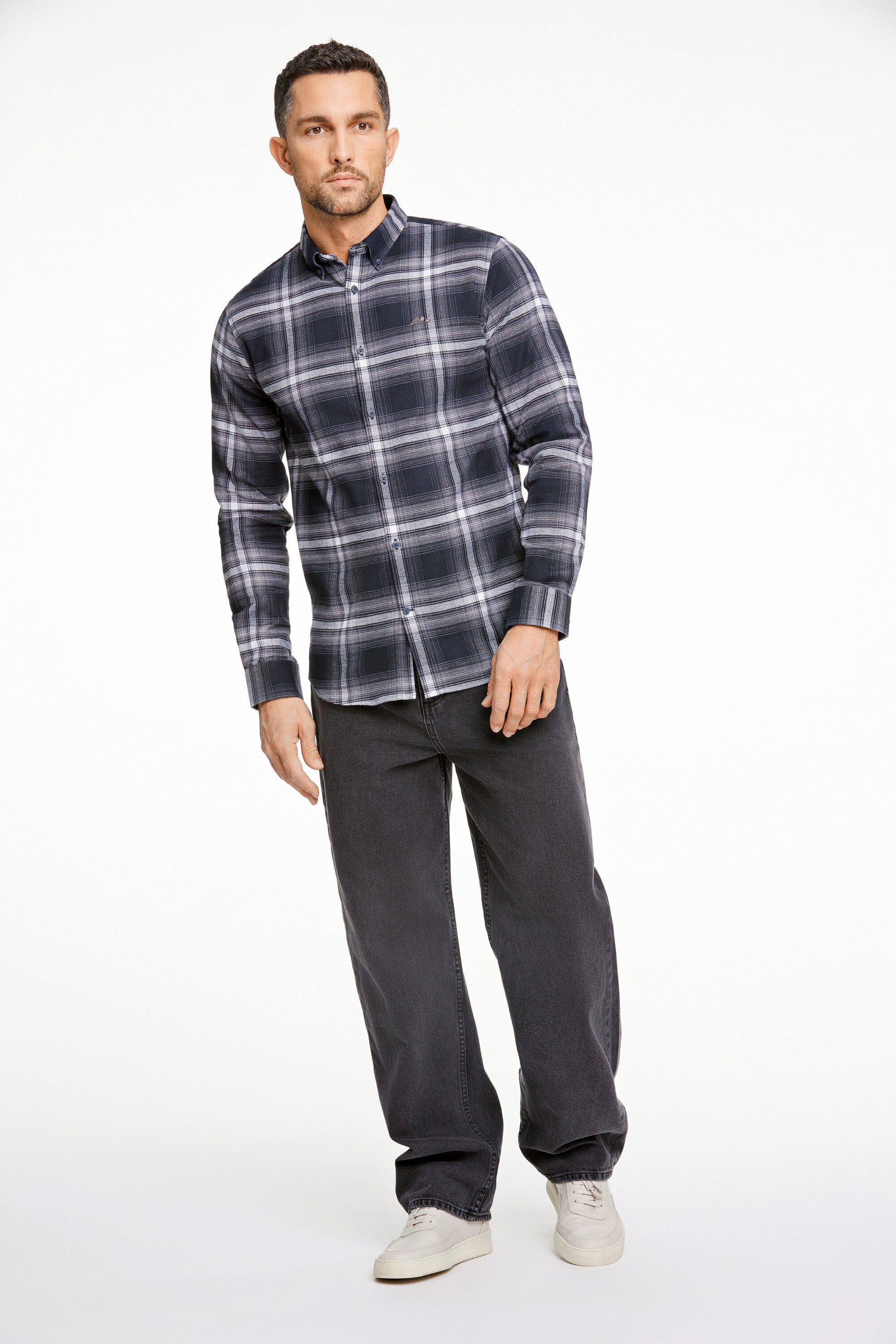 Brushed checked shirt L/S