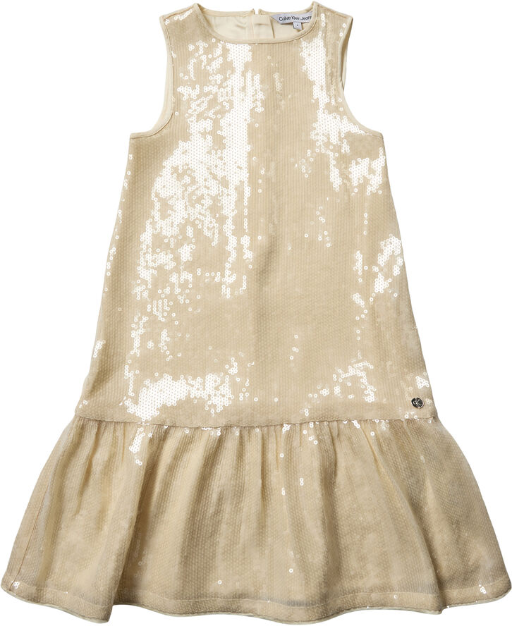 CAP_CLEAR SEQUIN SS DRESS