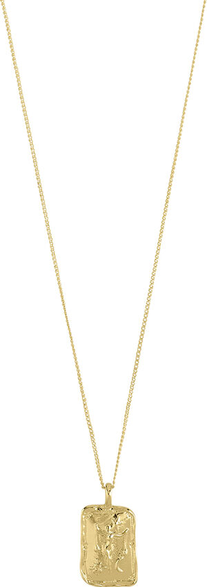 LIBRA recycled Zodiac Sign necklace, gold-plated