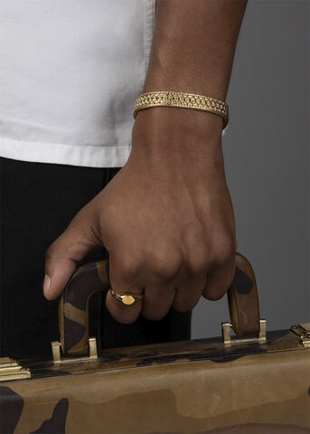 Men's Gold Braided Chain Bracelet