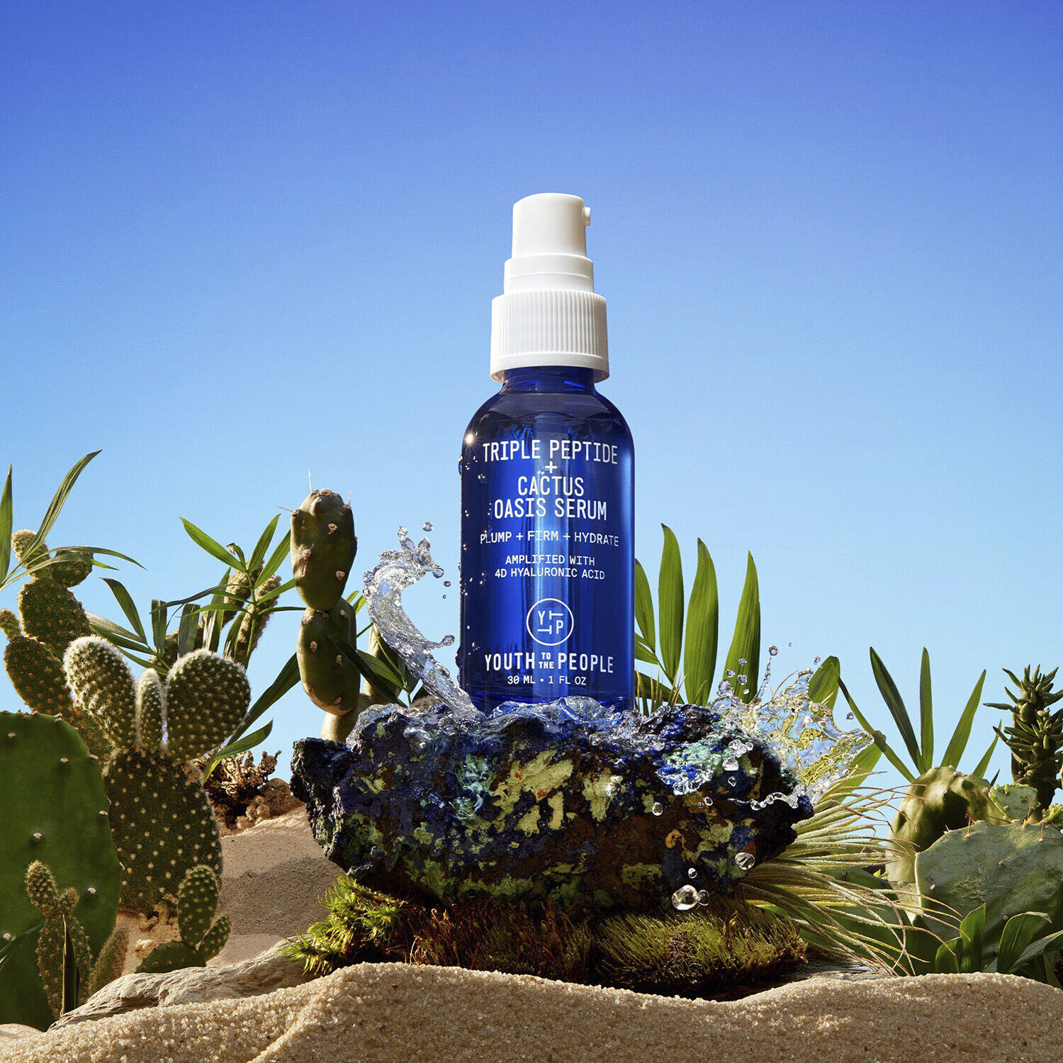 Triple Peptide + Cactus Oasis Serum - Hydrating face and neck serum