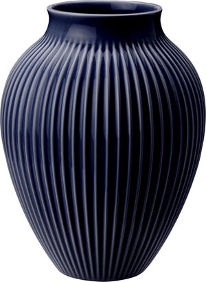 Knabstrup vase H 27 cm dark blue