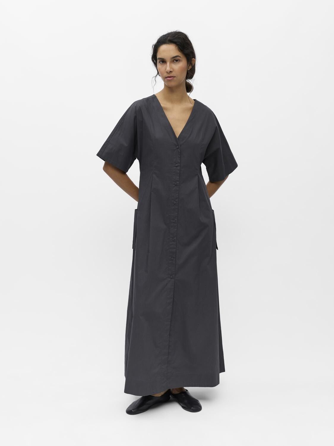 OBJKAELA 2/4 RE LONG DRESS E SS FAI