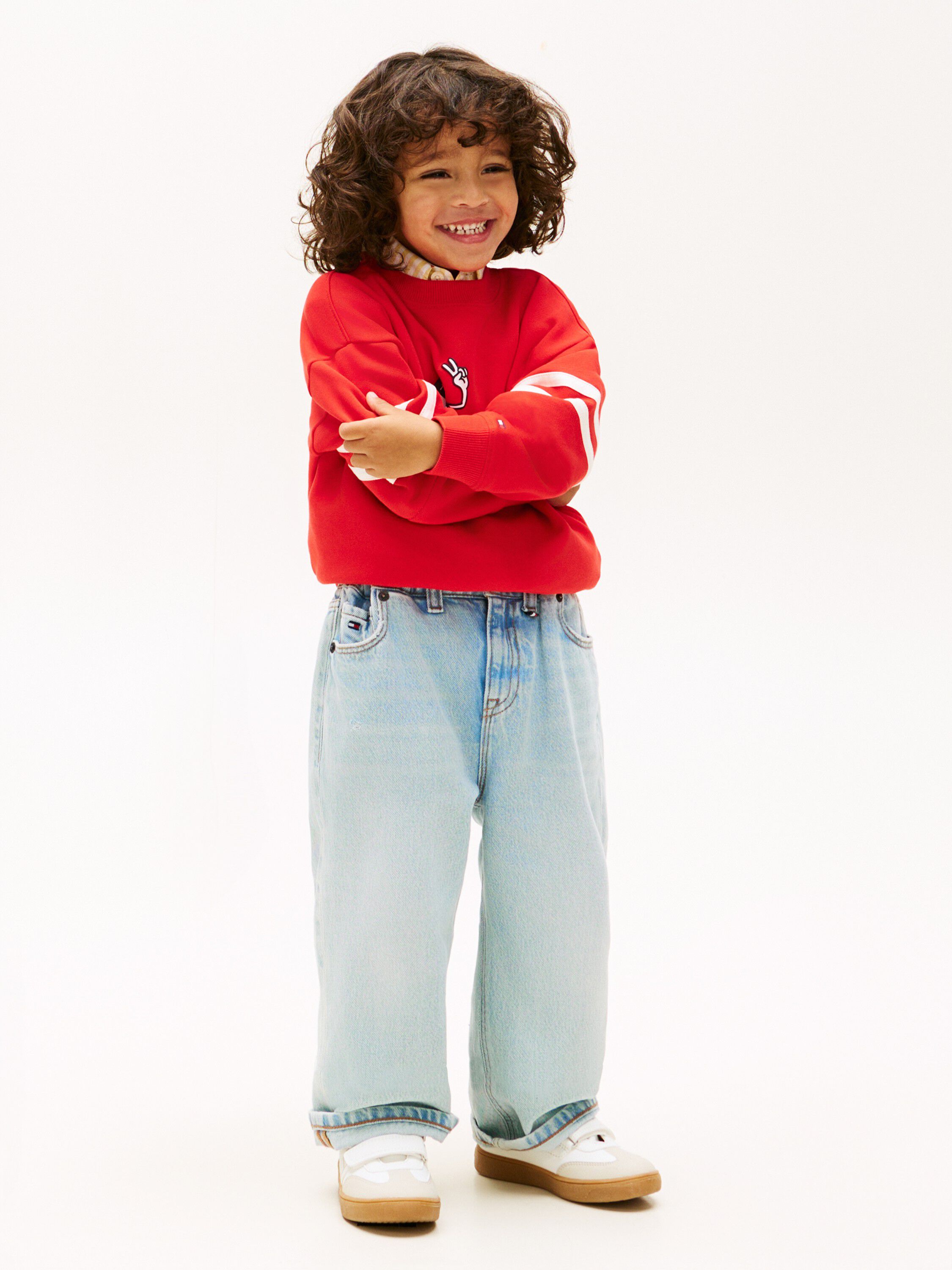 Faded Wide Leg Jeans