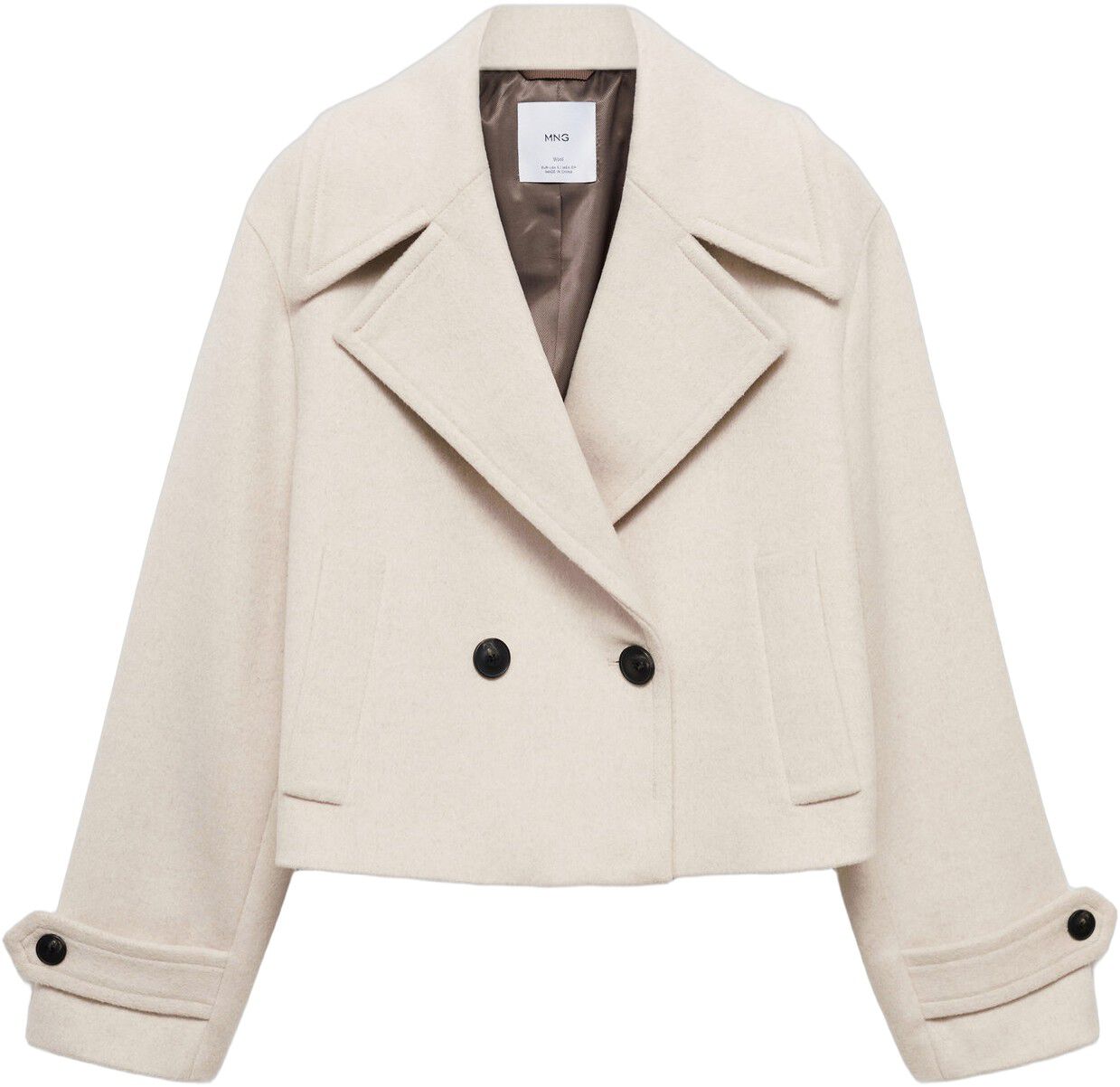 Wool-blend jacket with maxi lapels