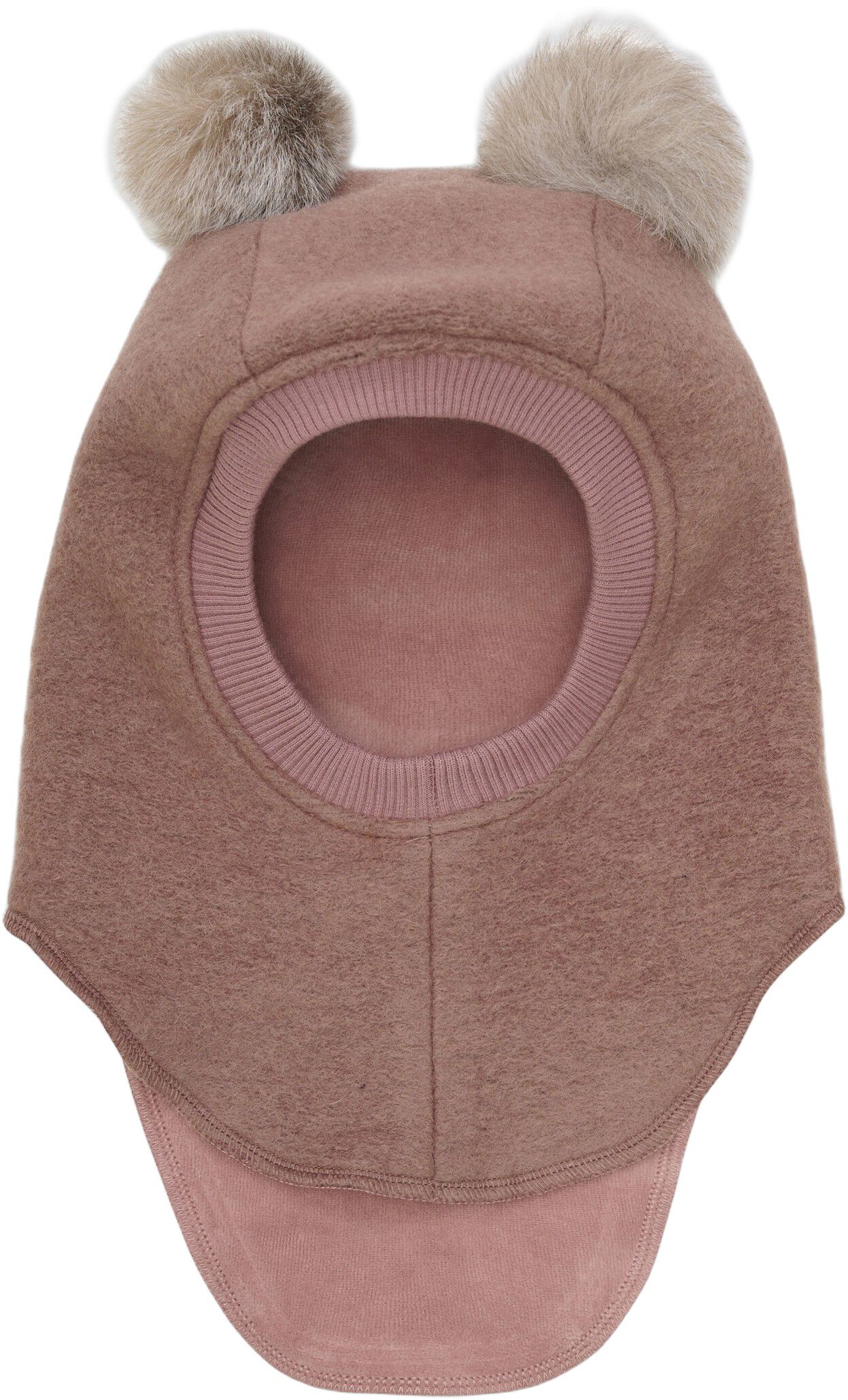 Balaclava Wool Alpaca Pompoms