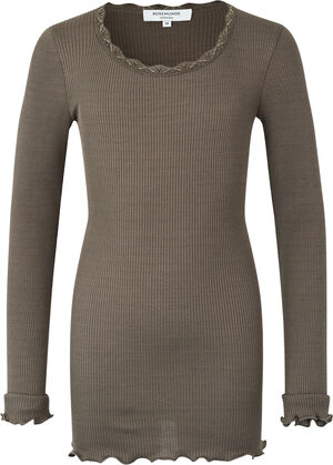 Silk t-shirt w/ lace