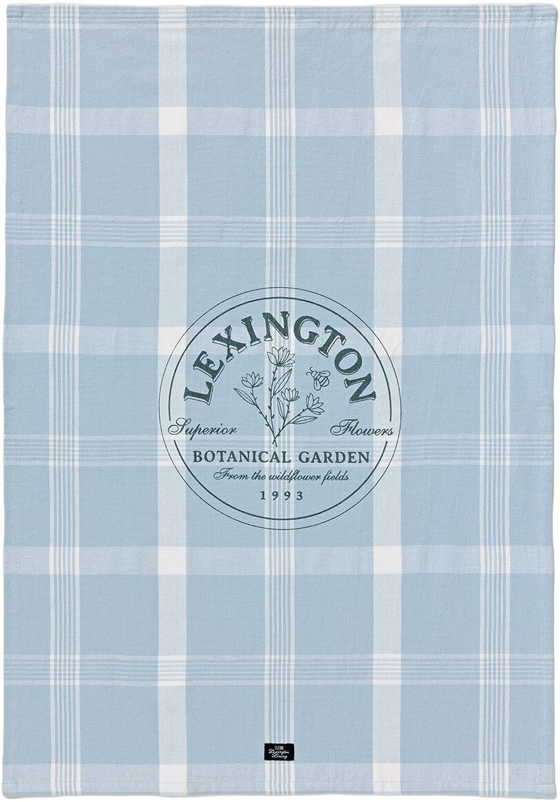 Botanical Checked Org Cotton Kitchen Towel