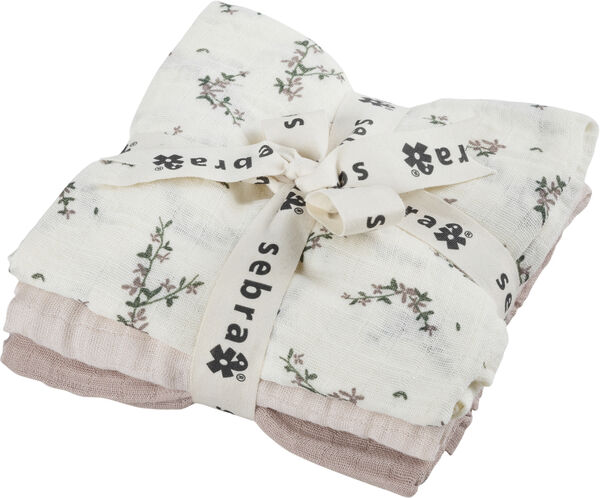 Stofbleer, 3 stk. , powder blossom, rose