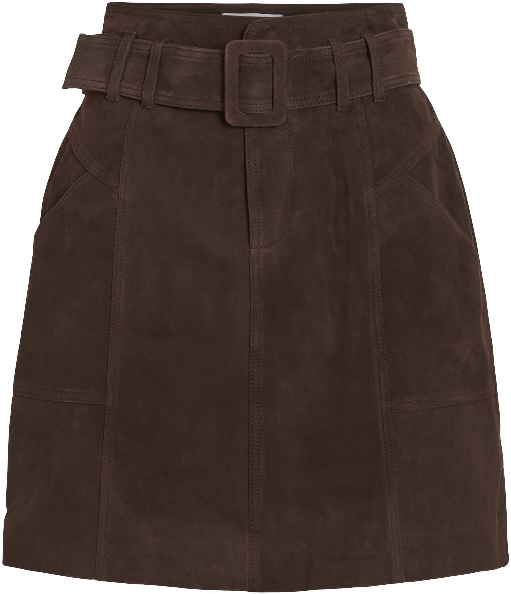 ROUERNA HW SHORT SUEDE SKIRT