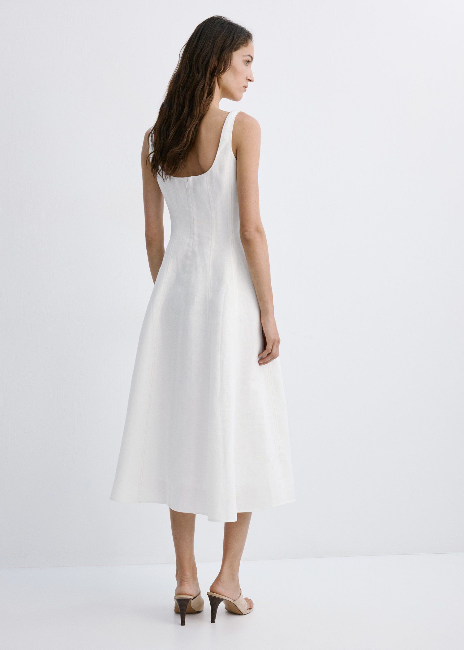 A-line linen dress