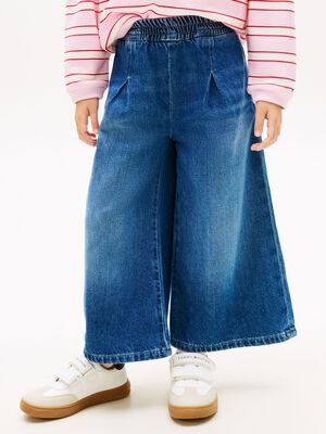 Loose Wide Leg Denim Culottes