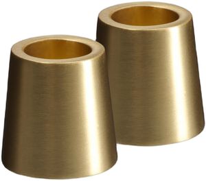 Light Candleholder mini taper, Matte brass, 2-pack, 2,3x2,3
