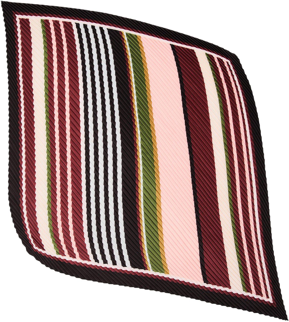 Printed pleated scarf