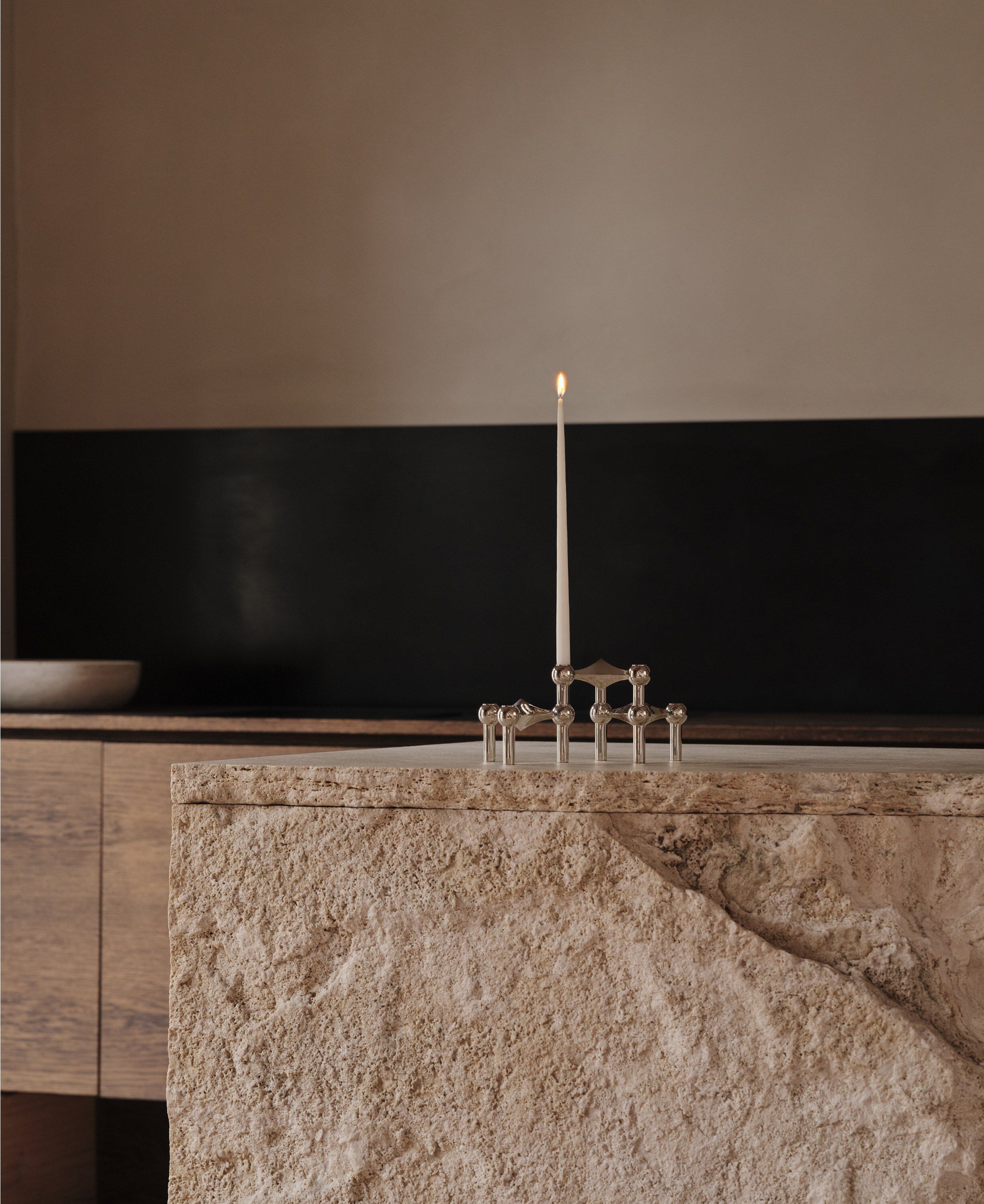 STOFF Nagel&reg; 3-pak lysestage krom