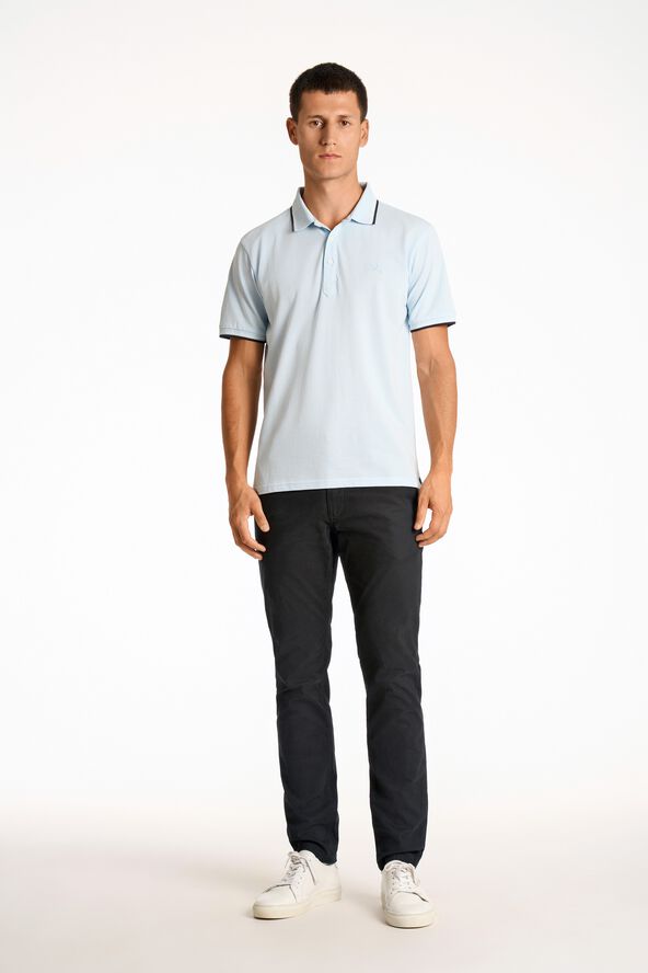 Polo shirt w. contrast piping