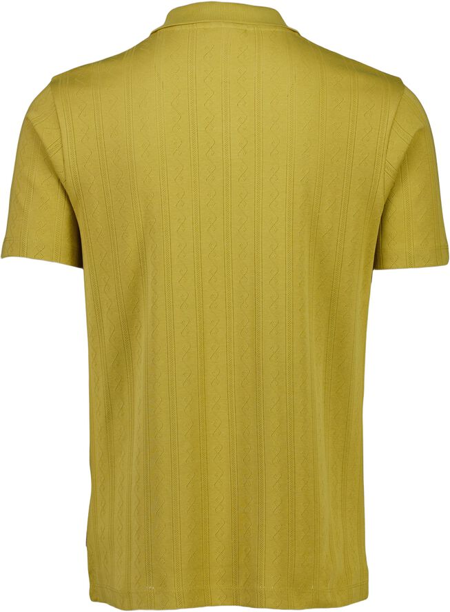 Jacquard v-neck polo S/S