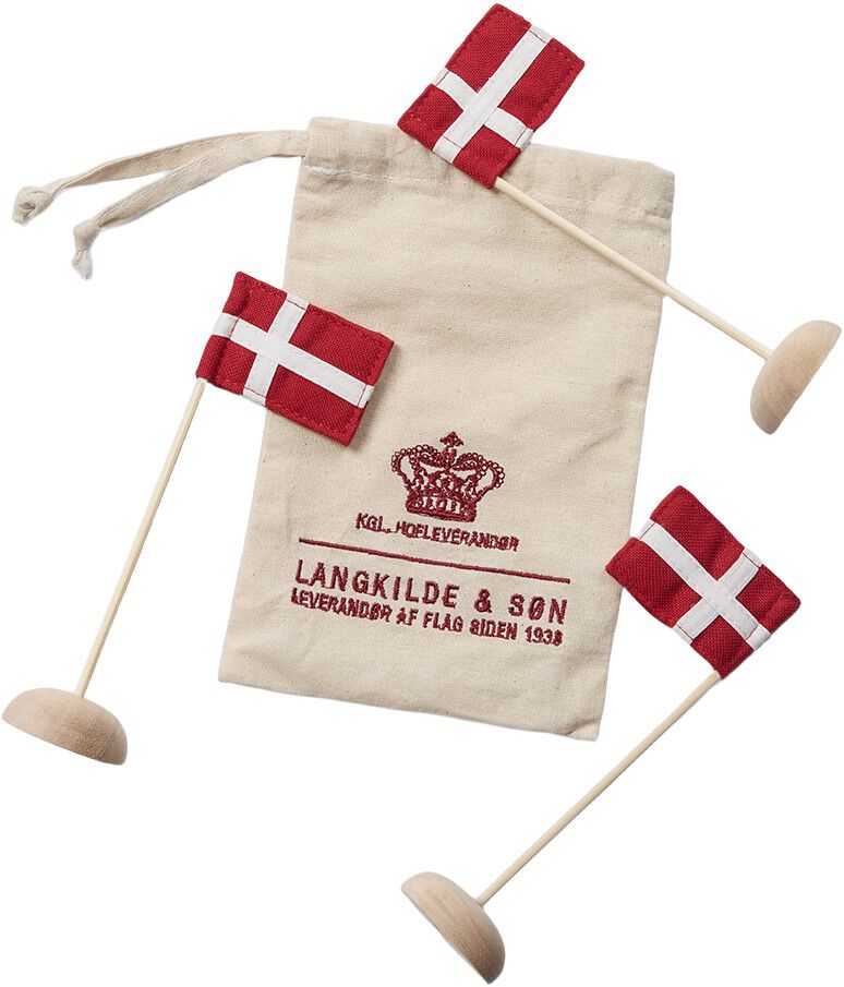 Mini bordflag med Dannebrogsflag