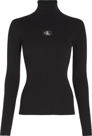 BADGE ROLL NECK SWEATER