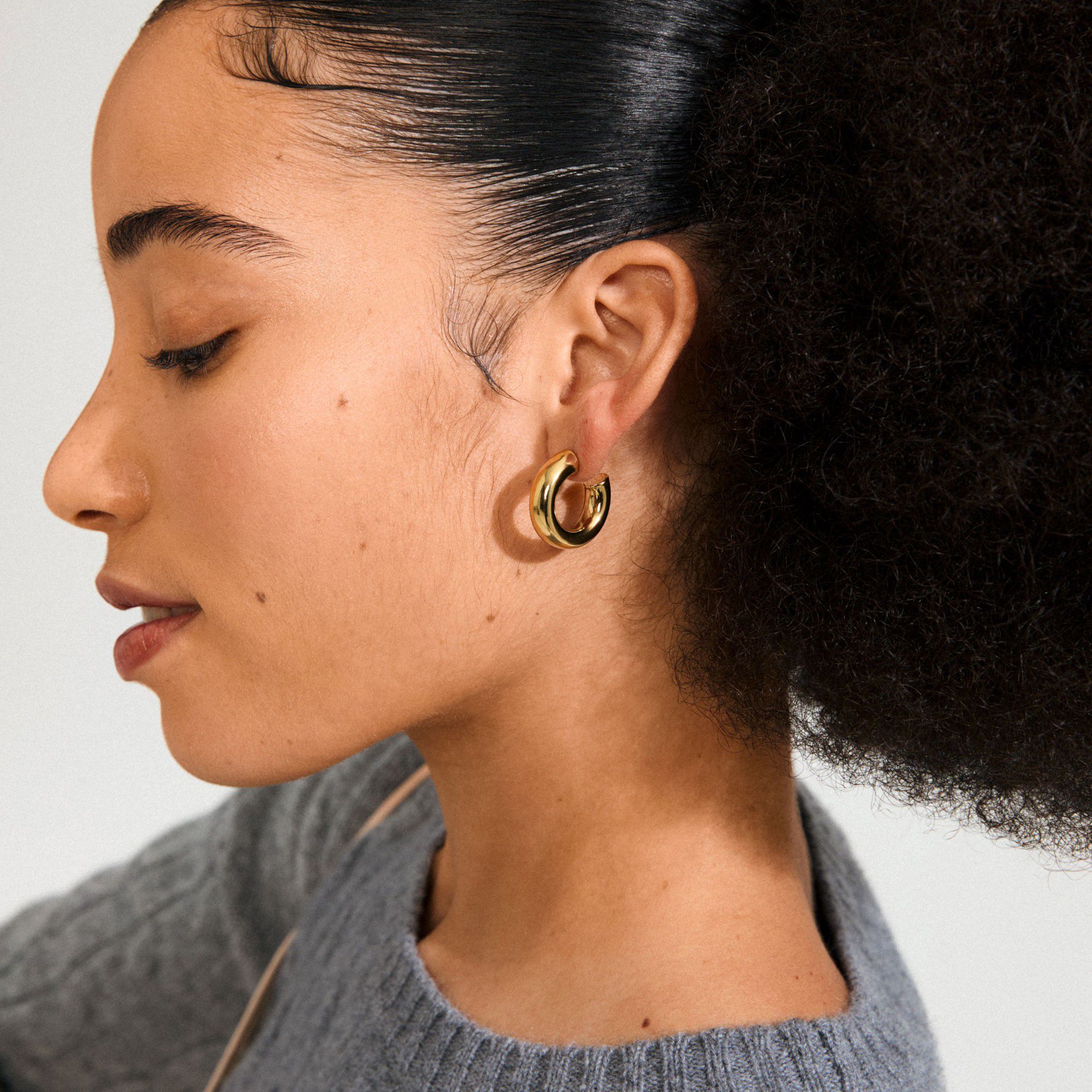 PHASE large hoops gold-plated