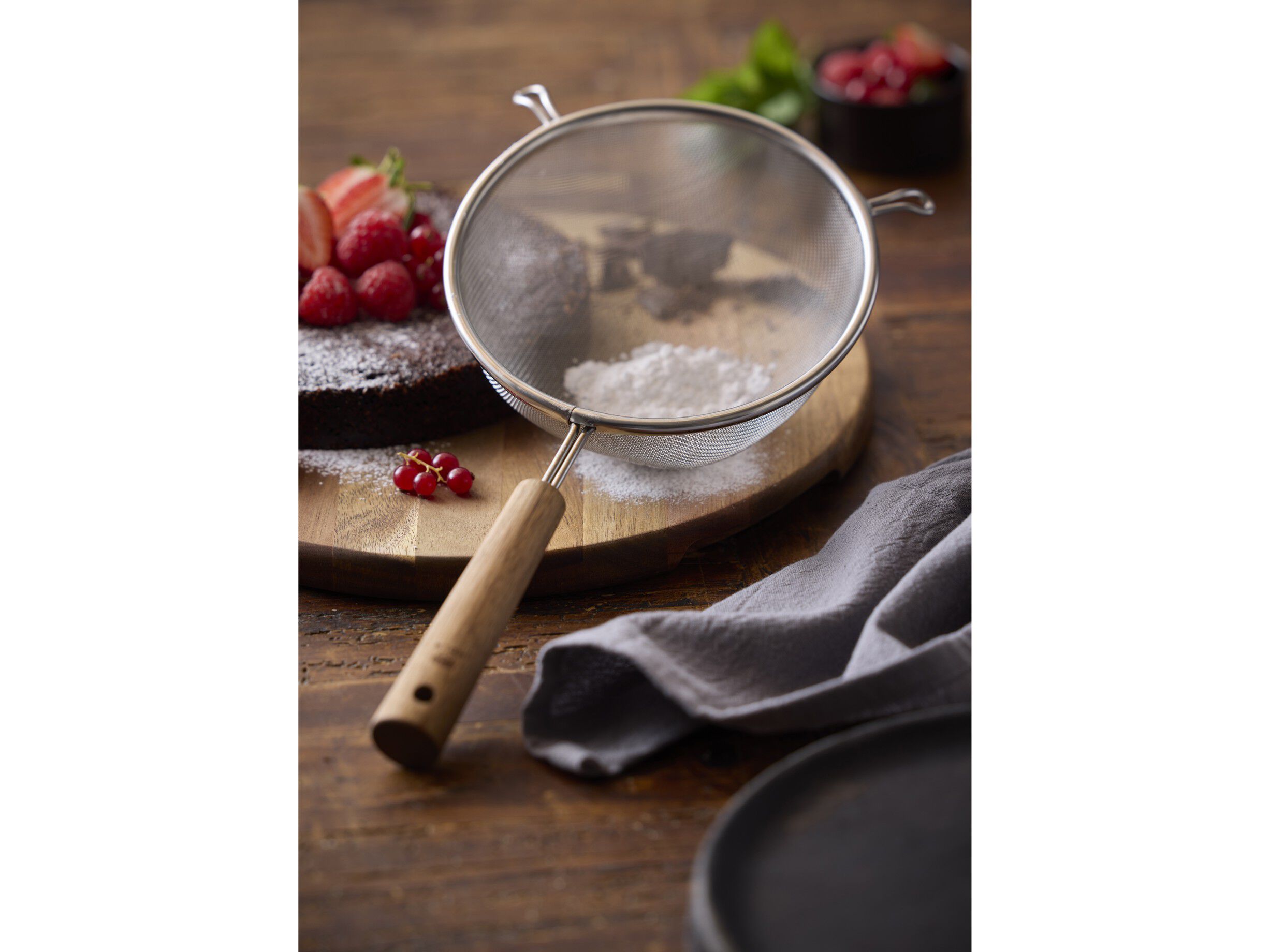 Tr&aring;dsigte 16 cm Rustfrit st&aring;l/Akacie