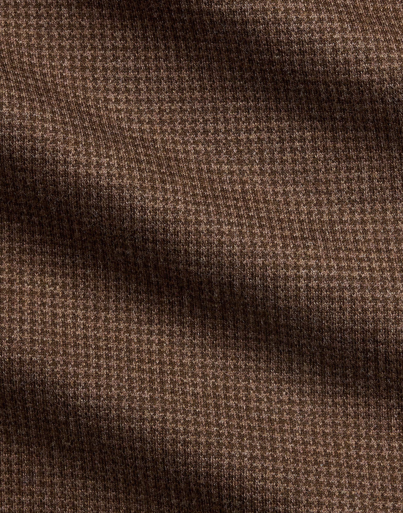 Houndstooth Jersey Spread-Collar Shirt