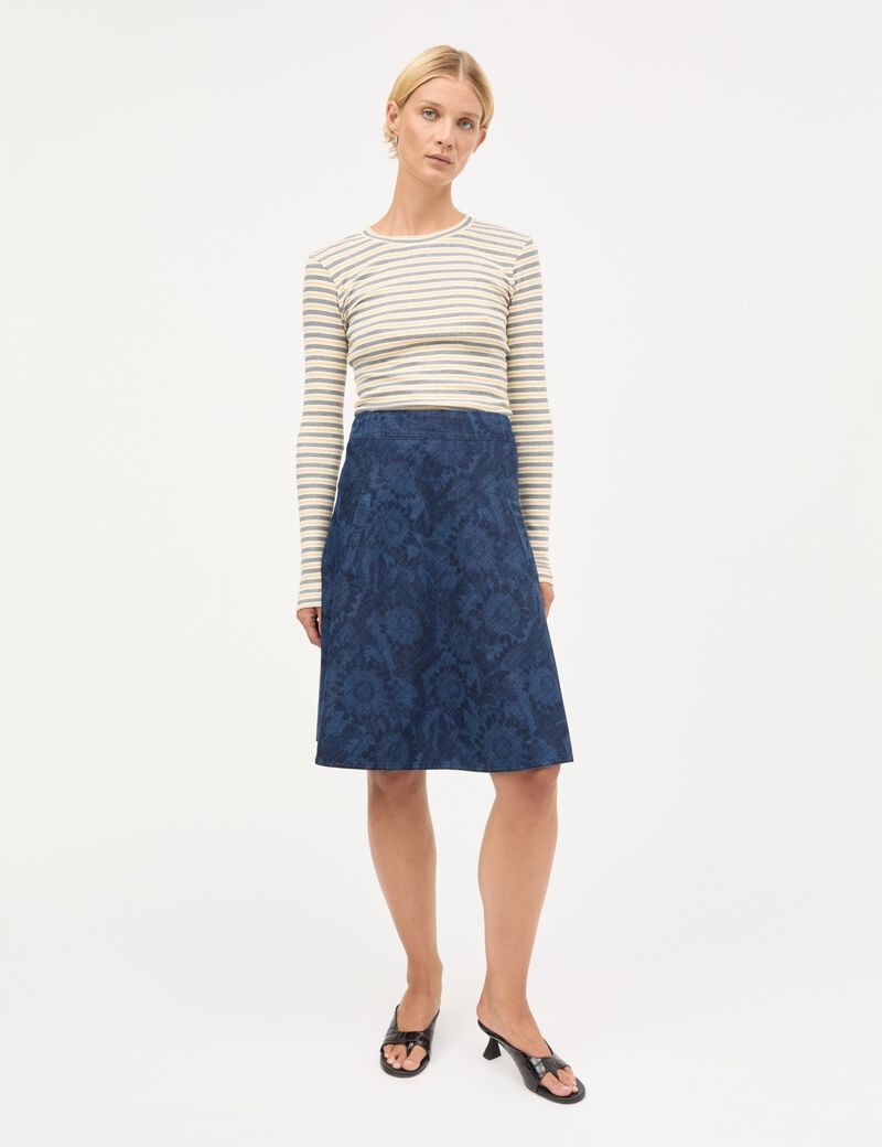 2x2 Cotton Stripe Tuba Tee Ls