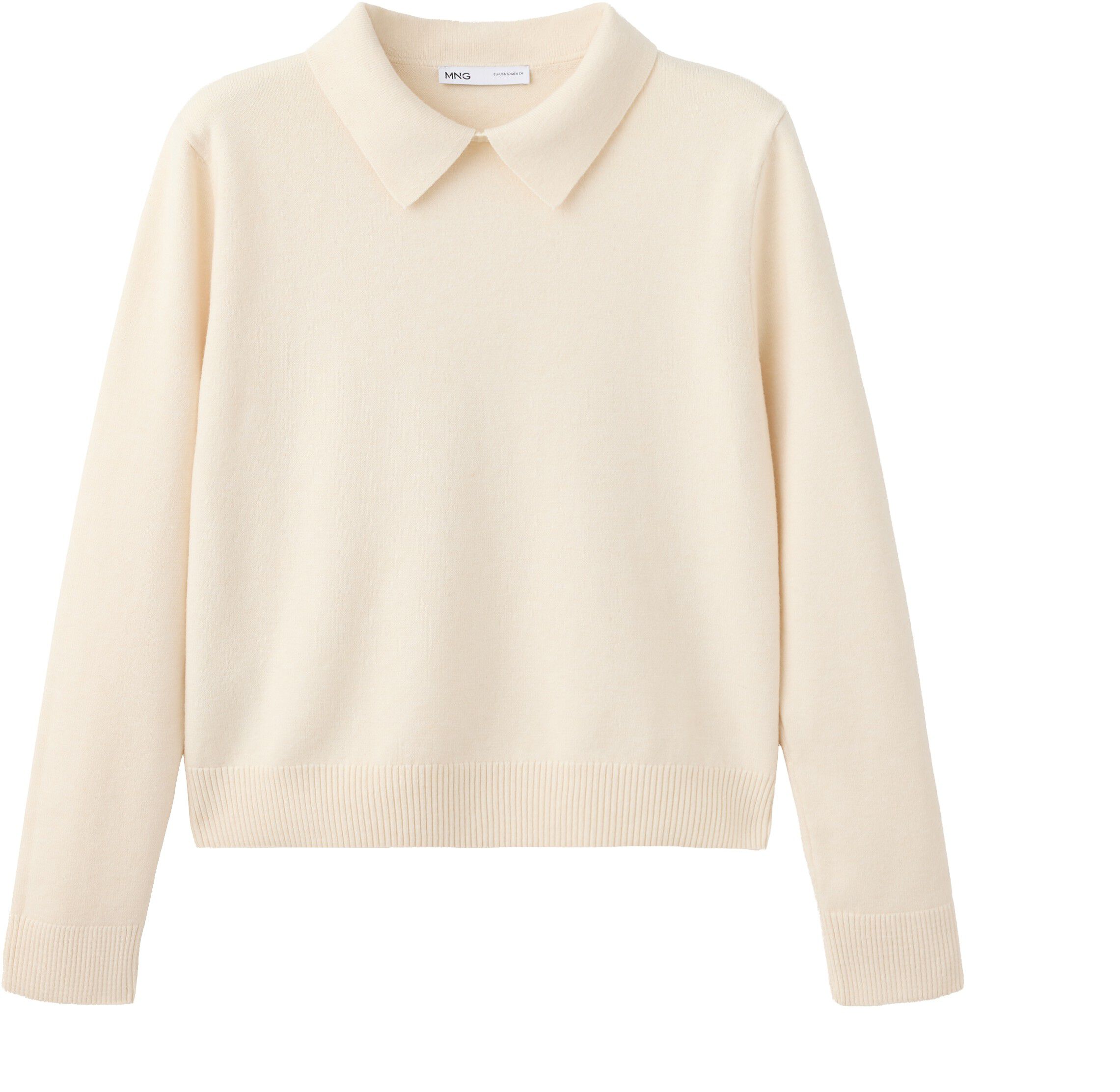 Straight-cut polo-neck jumper