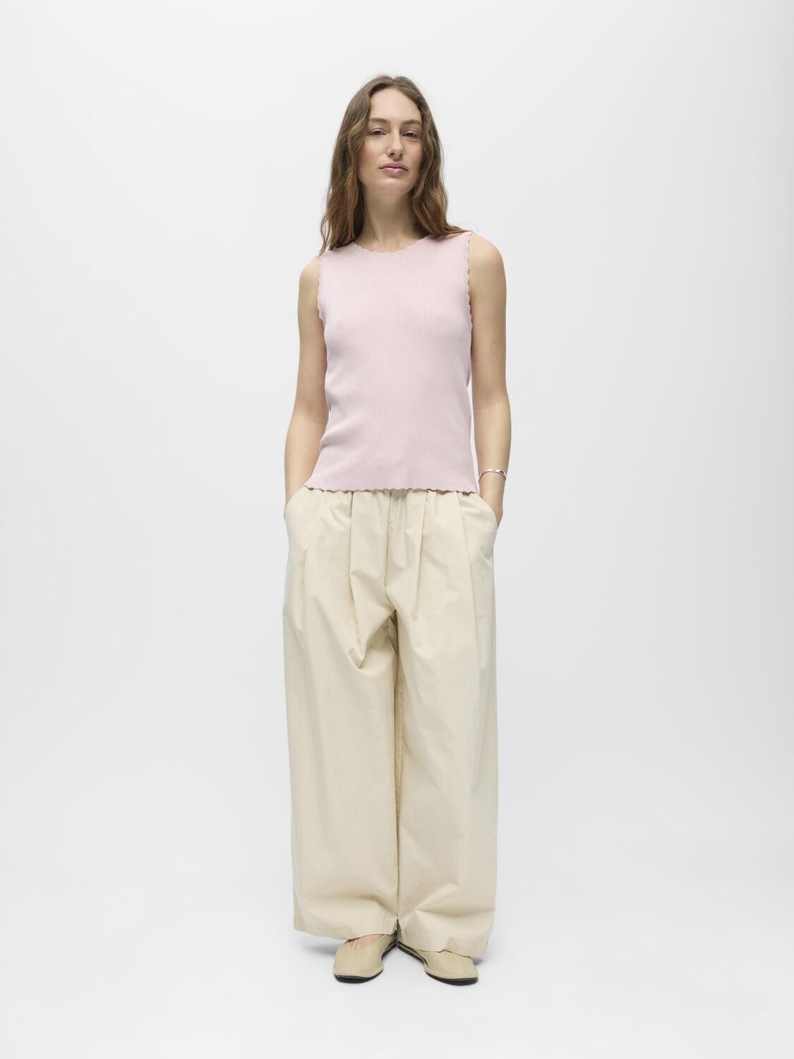 OBJKELLY S/L RE O-NECK TOP DIV