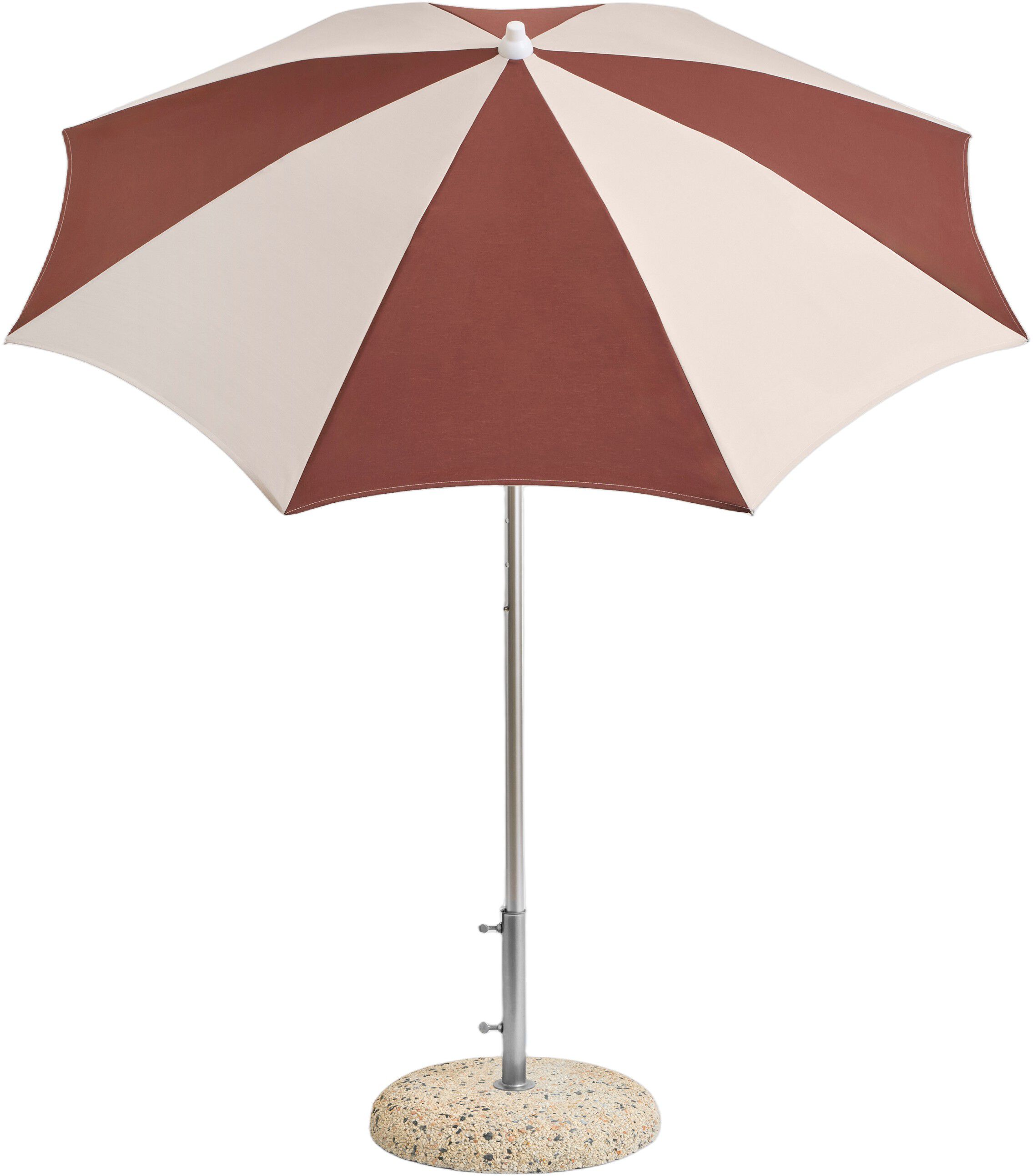 Terrazza Parasol-Octagon-Off-white and burgundy