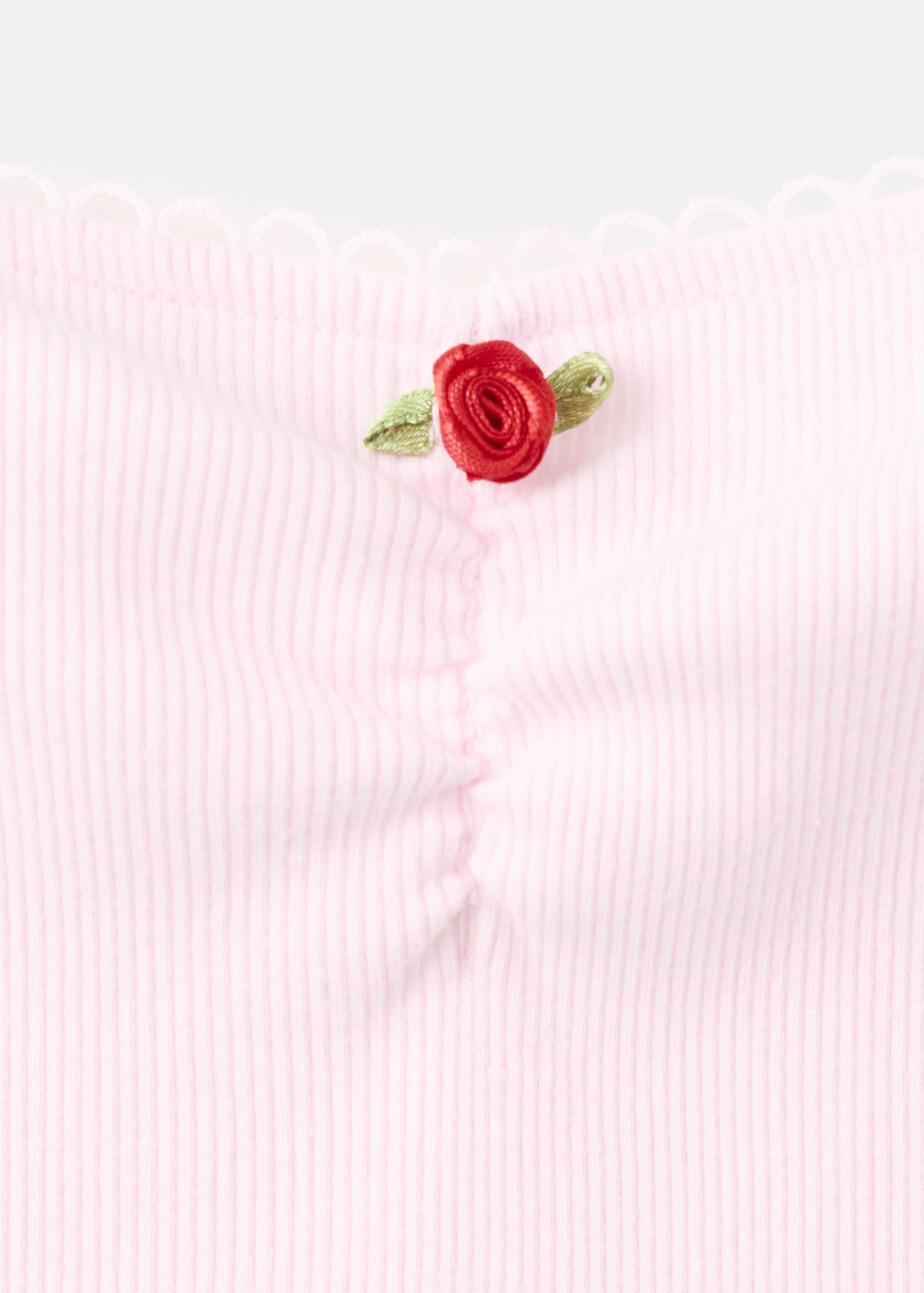 Pink embroidered cotton top