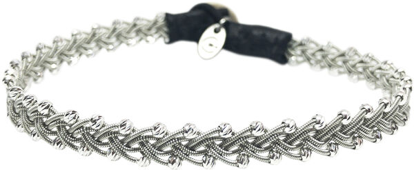 Maria Facet Silver Beads Black