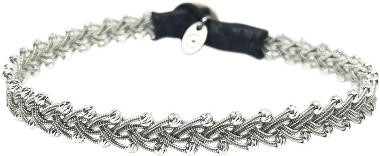 Maria Facet Silver Beads Black