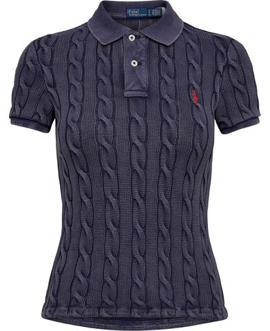 Cable-Knit Polo Shirt
