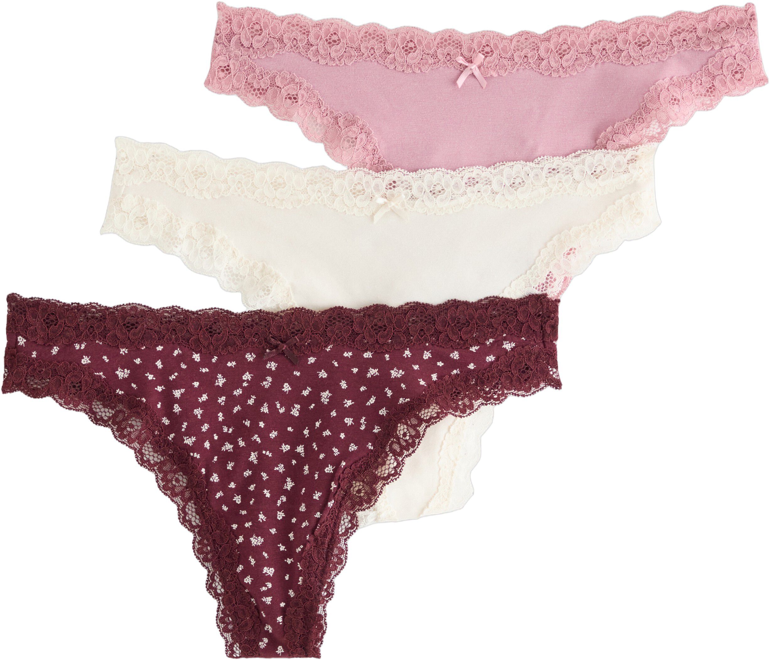 3-pack thongs with regular waist an