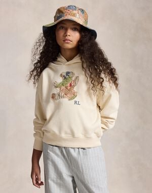 Patchwork Polo Bear French Terry Hoodie