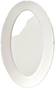 OVAL PLATE M WHITE SILHOUETTE
