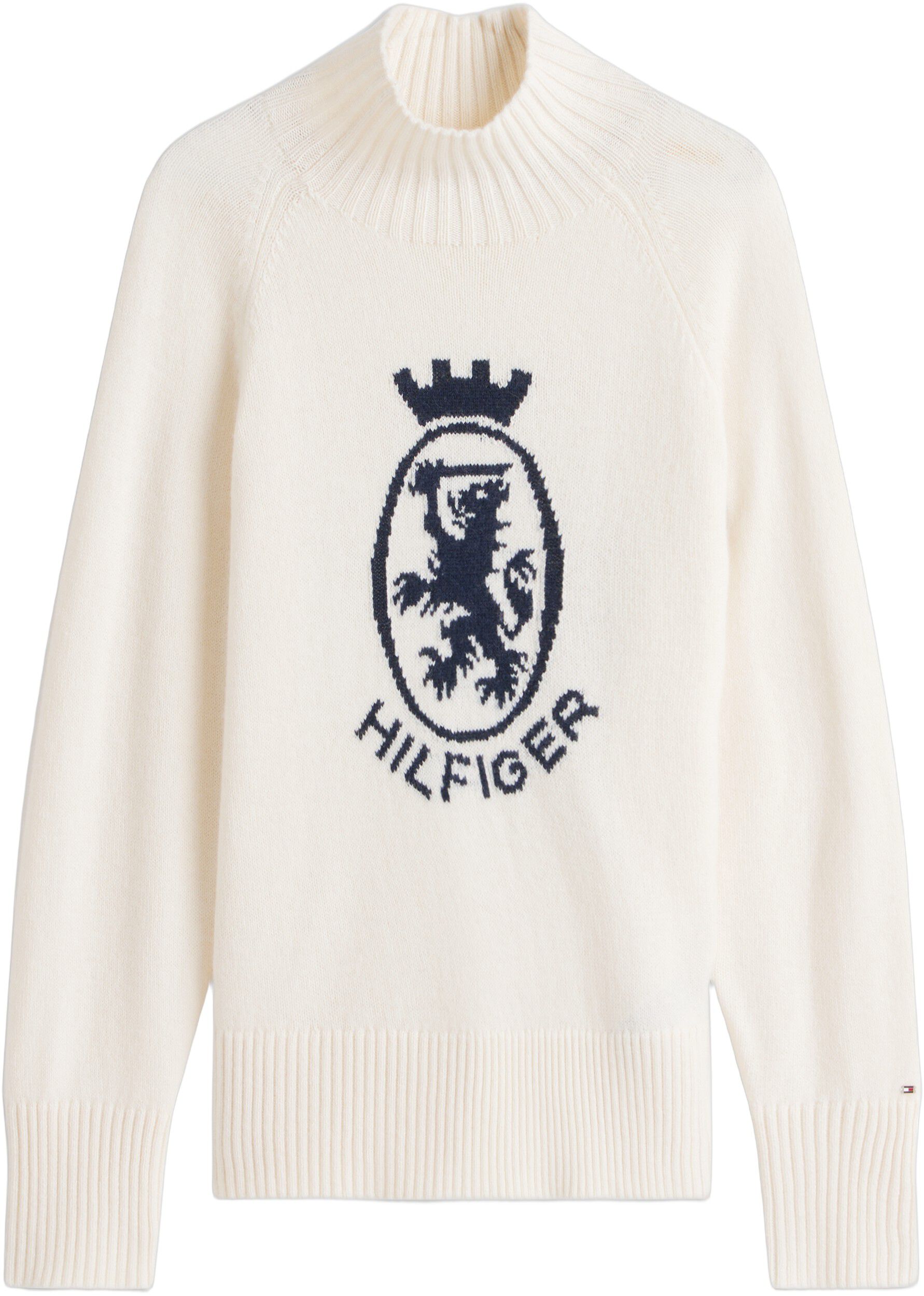 WOOL BLEND GRAPHIC MOCK-NK SWT