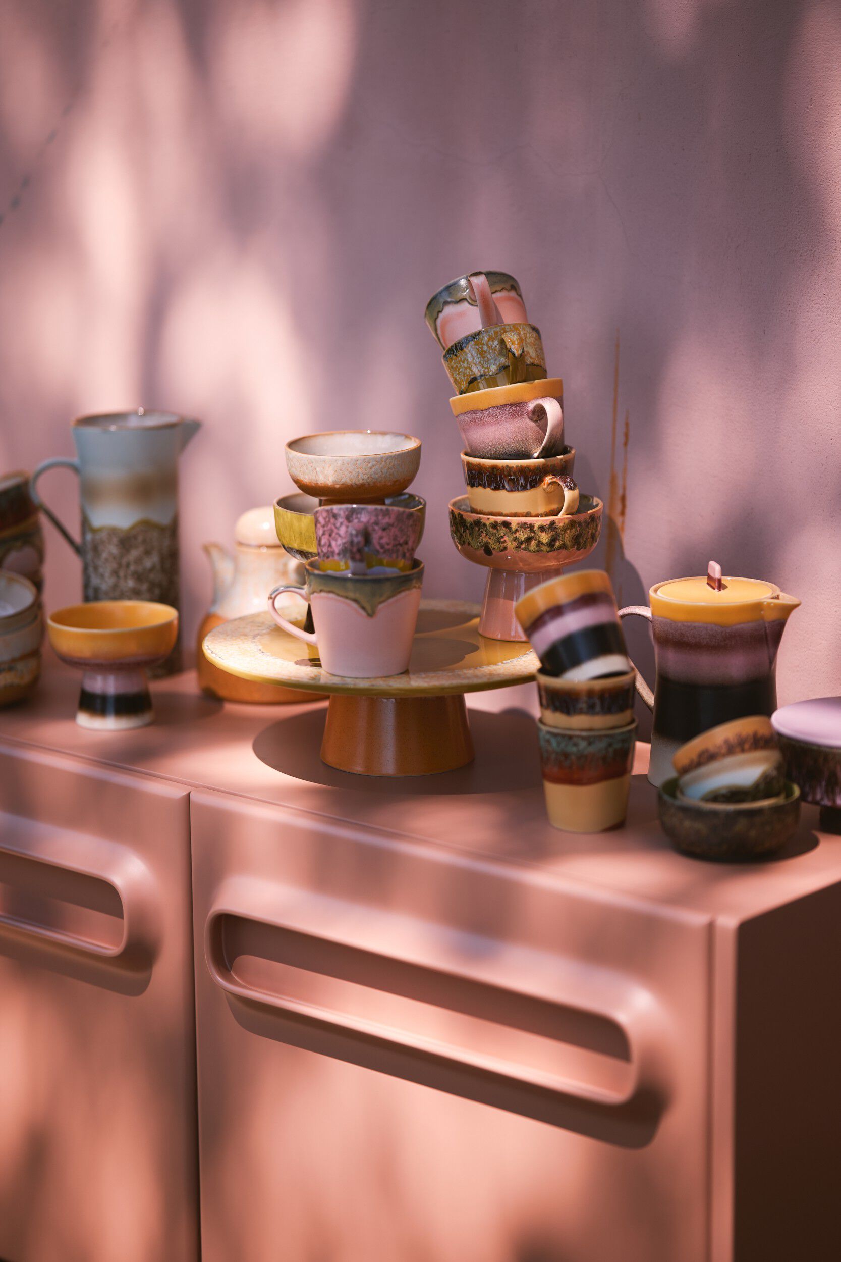 70s ceramics cappuccino mug blossom