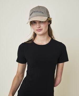 Abide Cap med broderet logo - Oyster