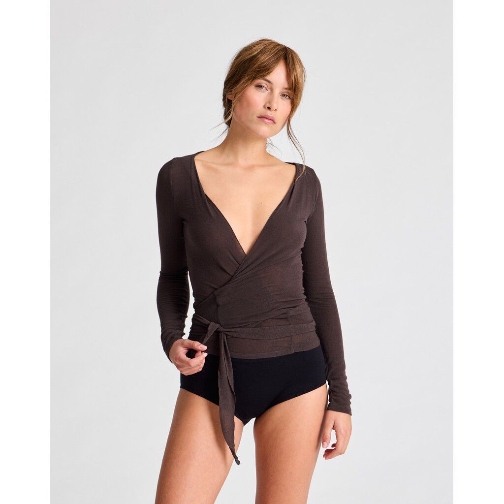 Anne Wrap L/S Wool Top