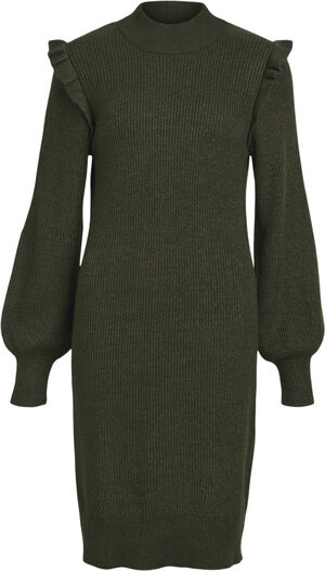OBJMALENA L/S RUFFLE KNIT DRESS NOO