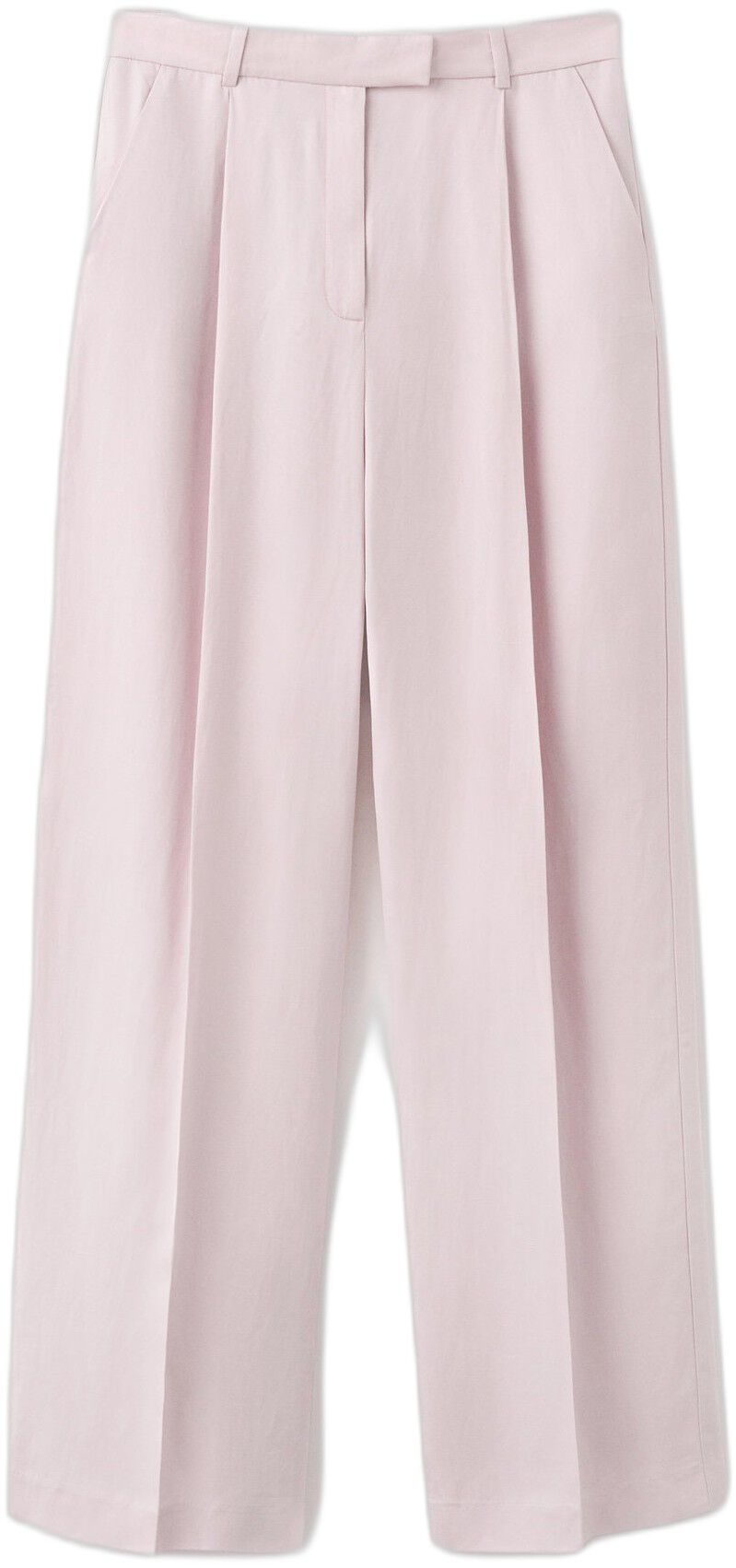 Straight-fit linen suit trousers