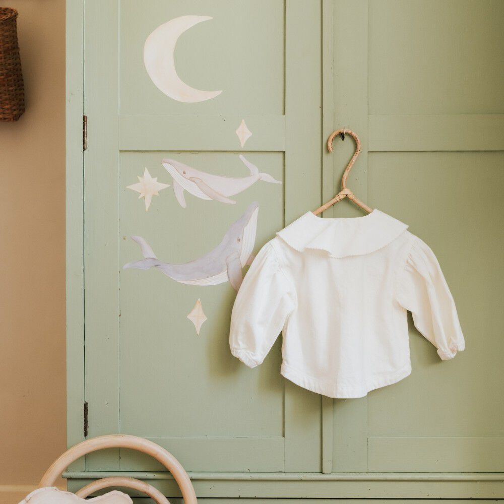 Wallsticker Hvaler og himmel