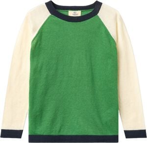 LIGHT KNITTED COLOR BLOCK BLOUSE