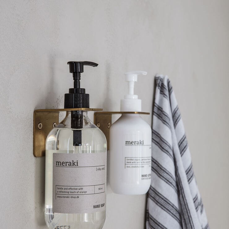 Vægophæng, Børstet messing, l:5,8 cm, b: 6,7 cm, h: