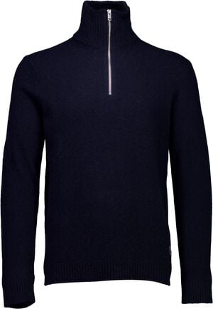 Lambswool half zip knit